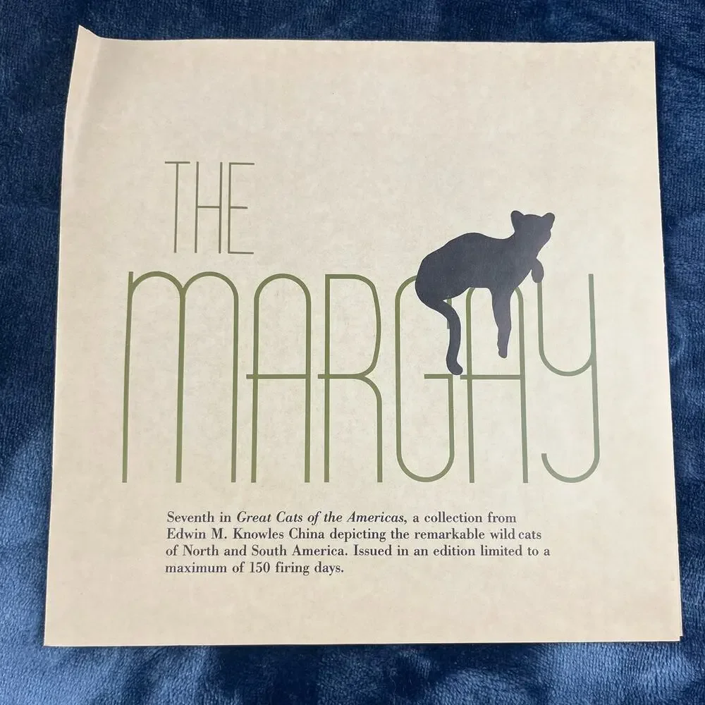 The Margay 90 Lee Cable Decorative Plate Great Cat Series Numbered Edwin Knowles